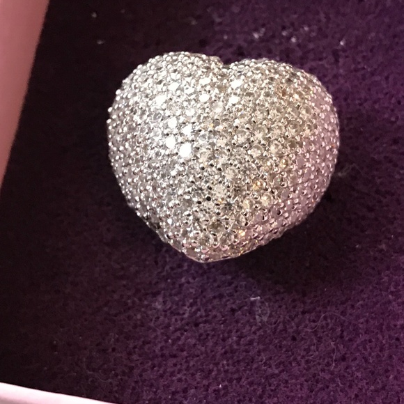 Bubble Heart Statement Ring - approx. size 7 - Picture 10 of 11